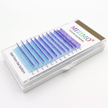 Single Colored Eyelashes Two-tone Gradient 007 Purple